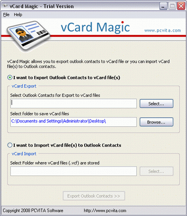PST to vCard software